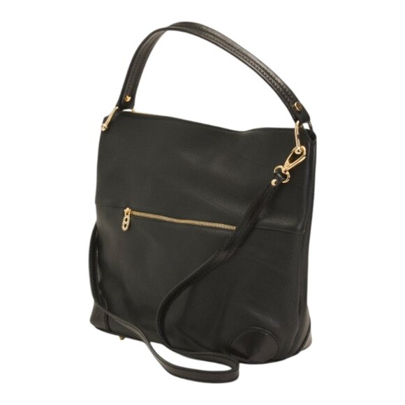 MARINO ORLANDI Made In Italy Leather Smooth Hobo With Front Logo - Picture 3 of 3